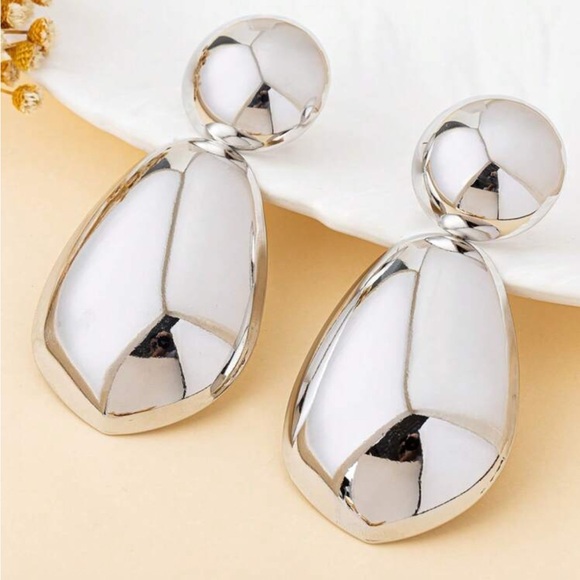 Elegant Silver Drop Earrings - Picture 1 of 1